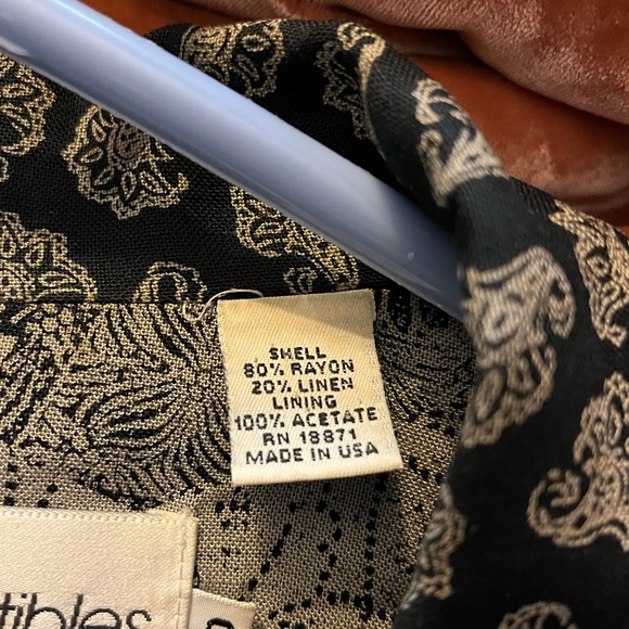 JH Collectibles Petite Linen Long Blazer Vintage Funky Fun Angie Style Retro - Picture 5 of 6